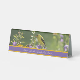 Goldfinch Spring Garden Wedding Tischaufsteller
