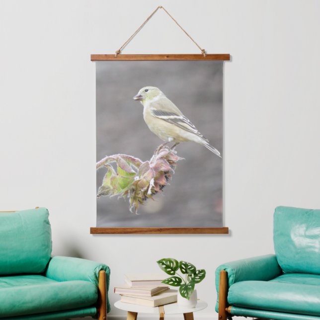 Goldfinch sur tournesol accroché à la tapisserie (Salon)