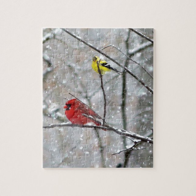 Goldfinch und Kardinal (Vertikal)