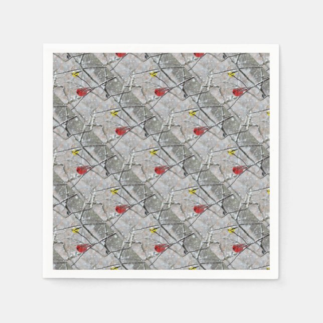 Goldfinch und Kardinal Serviette (Vorderseite)