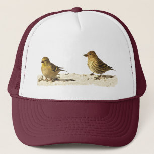 Goldfinch und Kiefer Siskin Truckerkappe