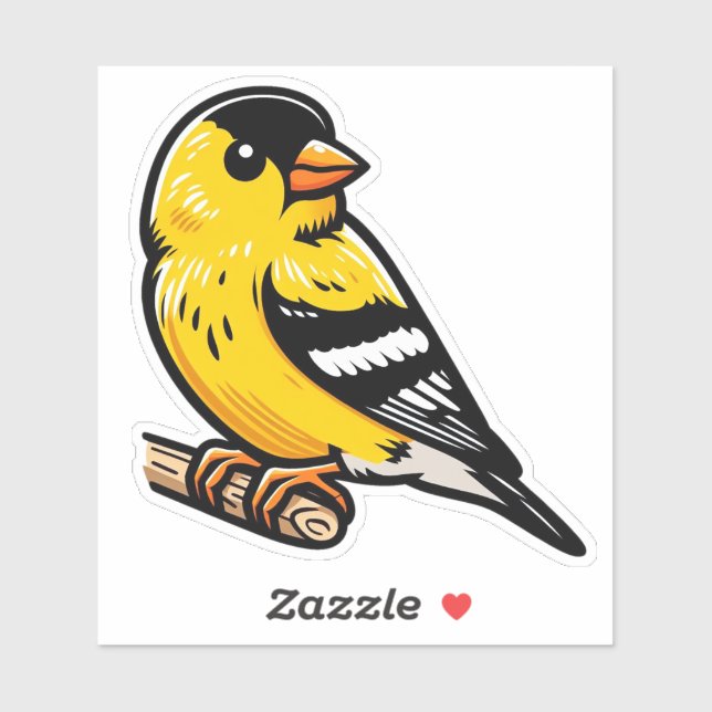 Goldfinch-Vogel, kundenspezifisch geschnitten Viny Aufkleber (Blatt)