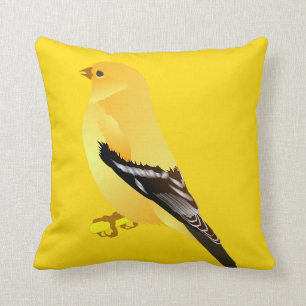 Goldfinch Yellow Bird Throw Kissen