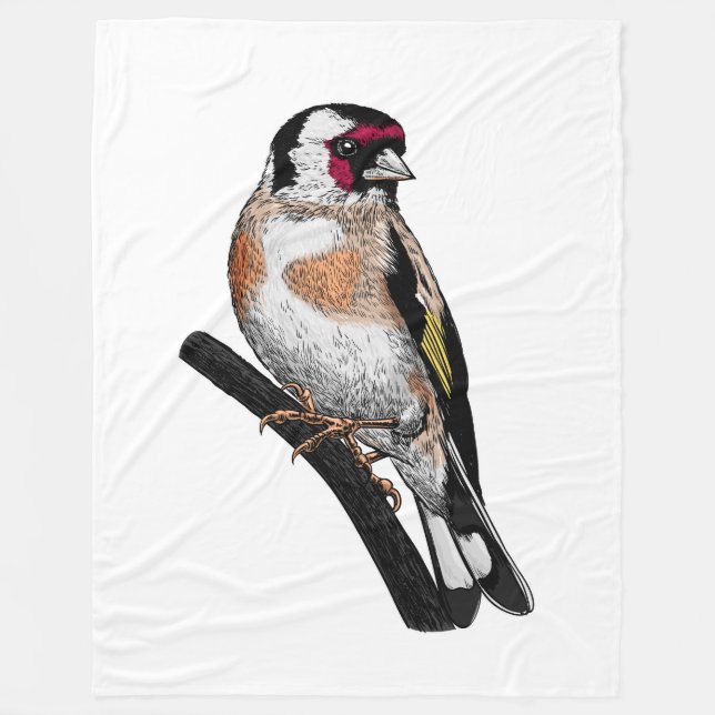 Goldfinch zeichnend fleecedecke (Vorderseite)