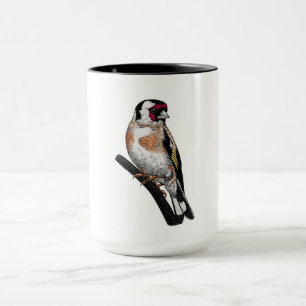 Goldfinch zeichnend tasse