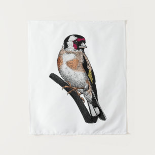 Goldfinch zeichnend wandteppich