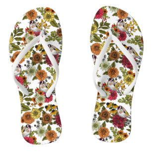 Goldfinken im Garten Flip Flops