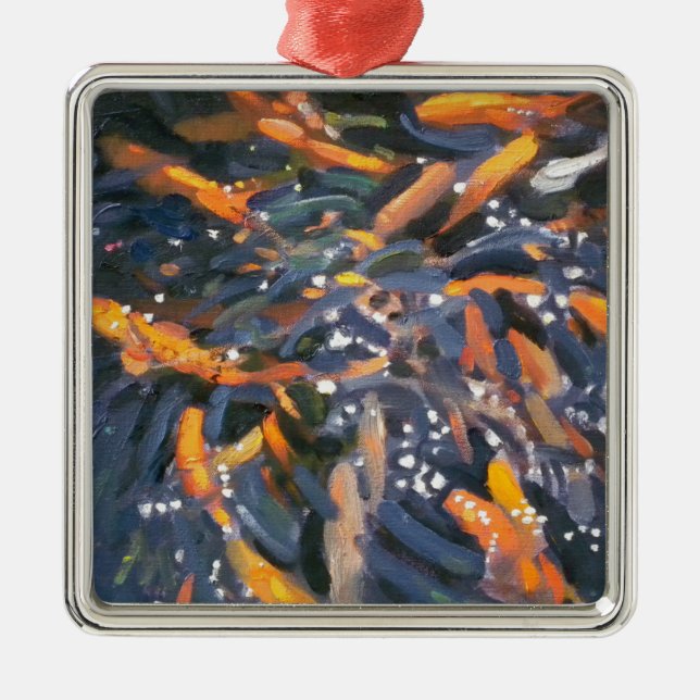 Goldfisch 2010 silbernes ornament (Vorne)