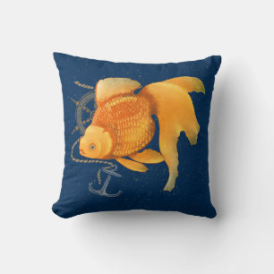 Goldfisch-Anker-Schiffs-Rad-SeeWurfs-Kissen Kissen