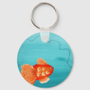 GOLDFISCH EINE SCHWIMMEN SCHLÜSSELANHÄNGER