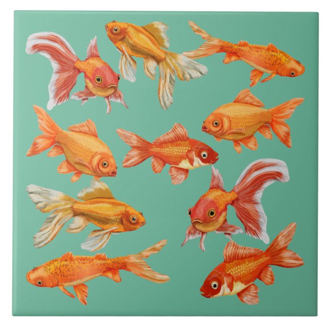 Goldfisch Fliese (Vorderseite)