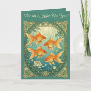 Goldfisch-Grace-Nowruz-Feier Karte