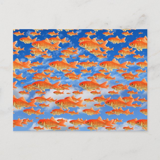 Goldfisch-Himmel Postkarte (Vorderseite)