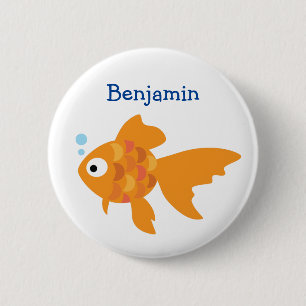 Goldfisch-Illustration Button