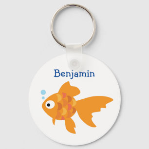Goldfisch-Illustration Schlüsselanhänger