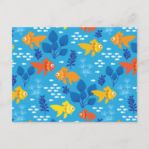 Goldfisch im Aquarium Postkarte