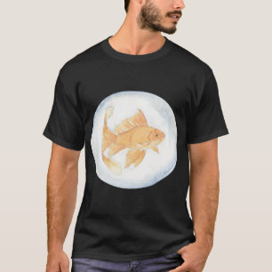 Goldfisch in Blase in Wasserfarbe gemalt T-Shirt