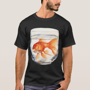 Goldfisch in einer kleinen Glasschale T-Shirt