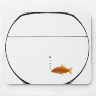 Goldfisch in Schüssel Mousepad