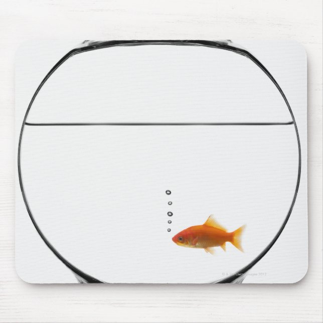 Goldfisch in Schüssel Mousepad (Vorne)