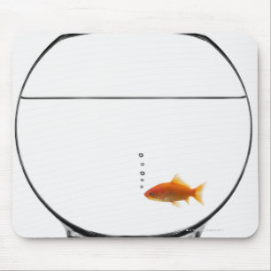 Goldfisch in Schüssel Mousepad