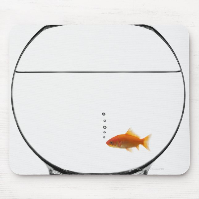 Goldfisch in Schüssel Mousepad (Vorne)
