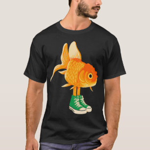 Goldfisch in Sneakern T-Shirt
