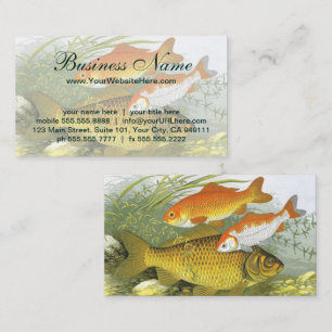 Goldfisch Koi Fisch, Vintage Marine Wasserleben Me Visitenkarte