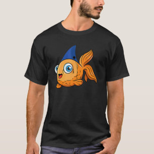 Goldfisch mit Haifischflosse - Motivation Angeln F T-Shirt