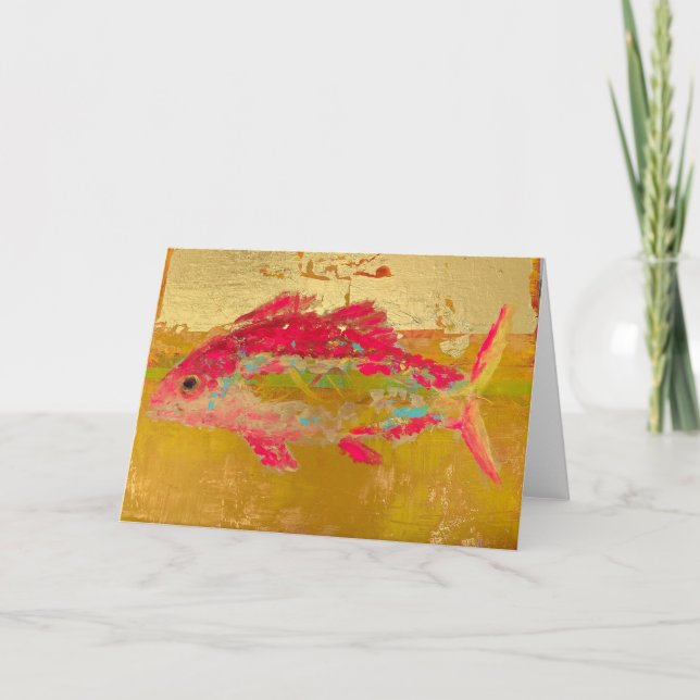 Goldfisch mit Karte (Vorderseite)