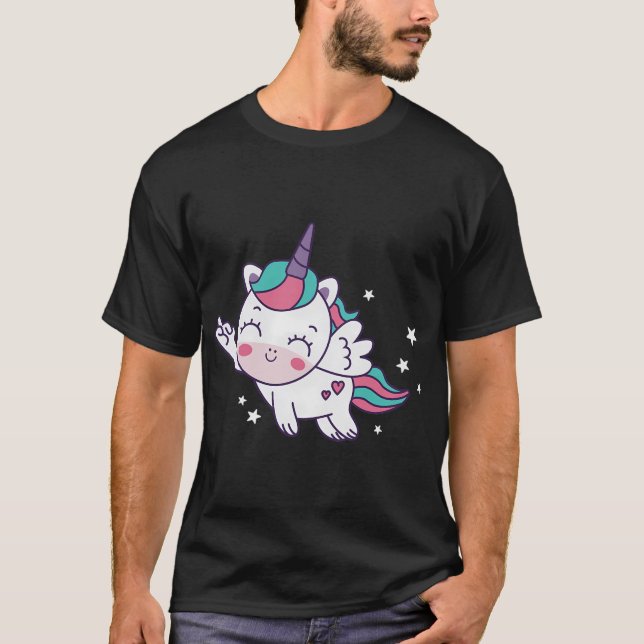 Goldfisch mit Selfie-Stick. T-Shirt (Vorderseite)