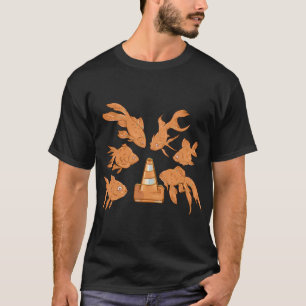 Goldfisch orangefarbener Leitkegel T-Shirt