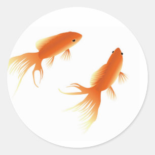 GOLDFISCH RUNDER AUFKLEBER