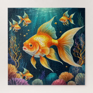 Goldfisch unter Wasser