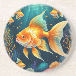 Goldfisch unter Wasser Getränkeuntersetzer