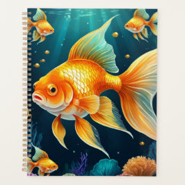 Goldfisch unter Wasser Planer