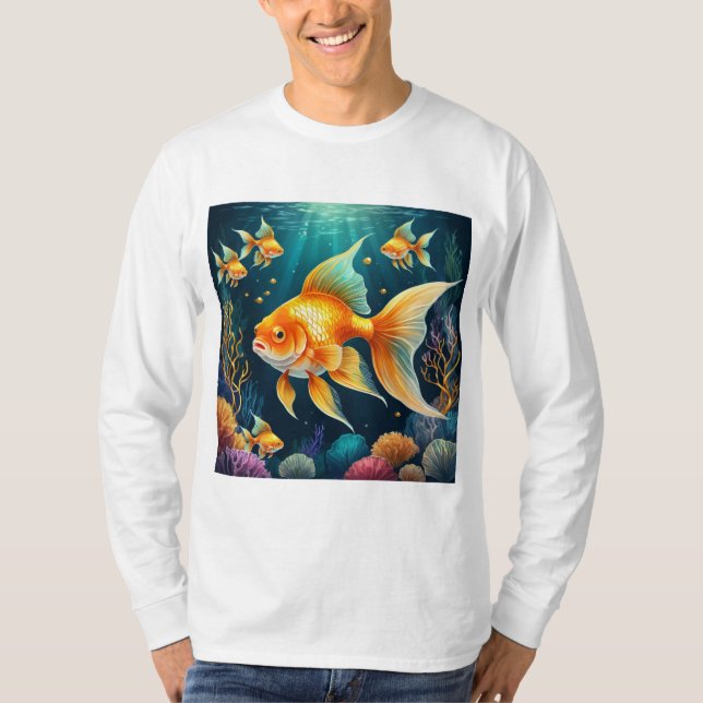Goldfisch unter Wasser T-Shirt (Vorderseite)
