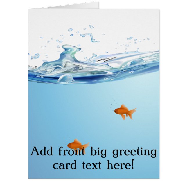 Goldfisch unter Wasseraquarium (Vorderseite)