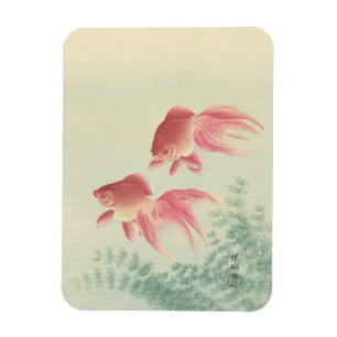 Goldfisch Vintage-Japanischer Holzschnitt Magnet
