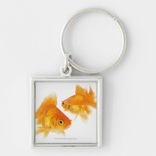 Goldfisch zwei, der sich kreuzt schlüsselanhänger
