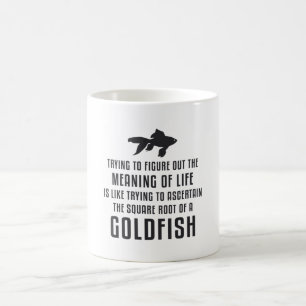 Goldfische Bedeutung des Lebens Goldfisch Retro Fu Kaffeetasse