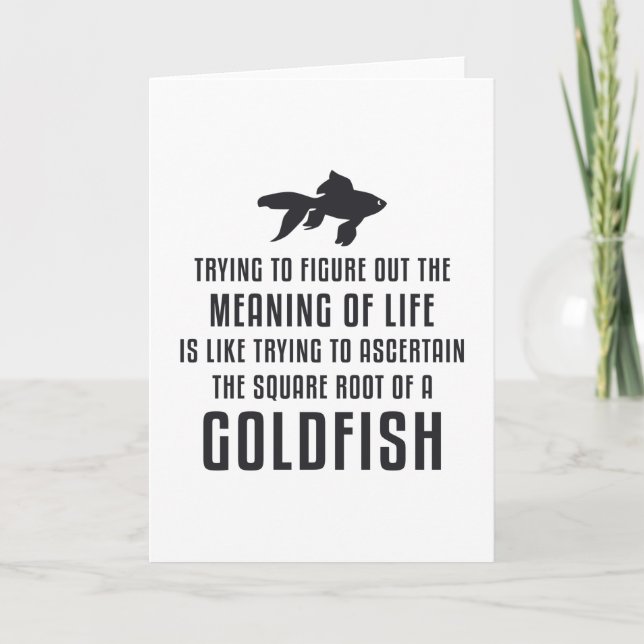 Goldfische Bedeutung des Lebens Goldfisch Retro Fu Karte (Vorderseite)