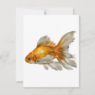 Goldfische in Aquarell Feiertagskarte