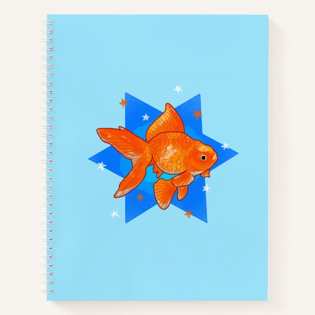 Goldfische mit Sternen Notizbuch (Vorderseite)