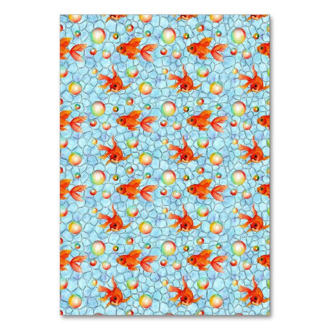 Goldfische und Seifenblasen Tischnummer (Vorderseite)