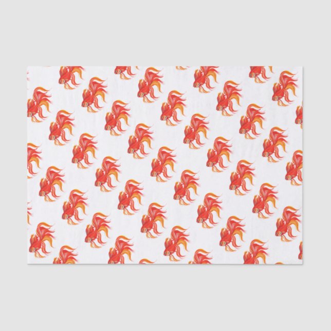 Goldfischentwurf. Helles Element Seidenpapier (Vorderseite)