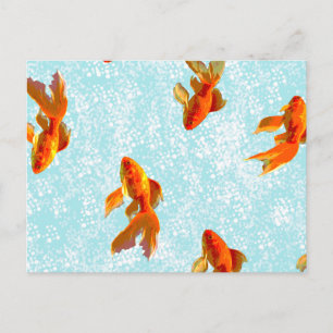 Goldfischmuster Postkarte