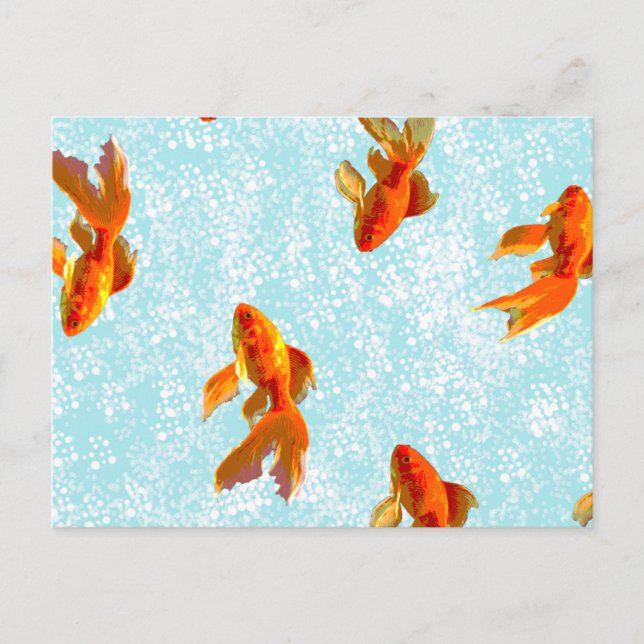 Goldfischmuster Postkarte (Vorderseite)