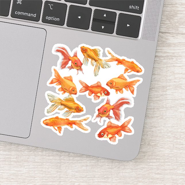 Goldfish Aufkleber (Detail)