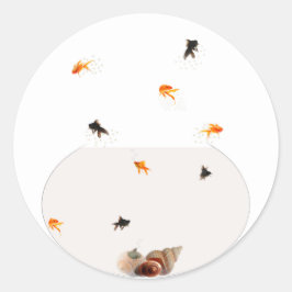 Goldfish-Aufkleber Runder Aufkleber